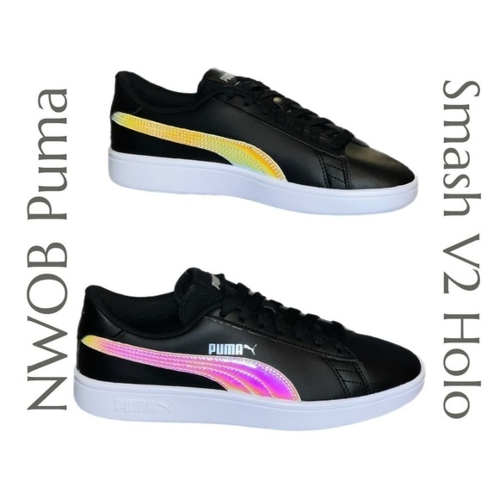 NWOB - PUMA - Unisex-Child - Smash V2 Holo Sneaker - Size 4C